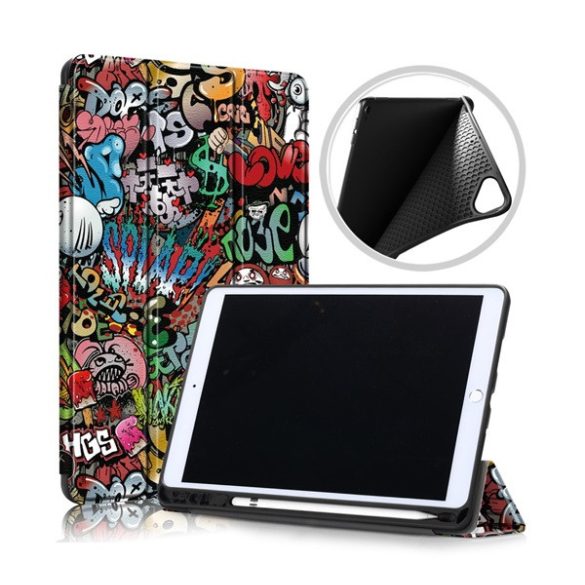 Tok álló, bőr hatású (FLIP, oldalra nyíló, TRIFOLD, asztali tartó, graffiti) SZÍNES Apple IPAD 10.2 (2019), Apple IPAD 10.2 (2020), Apple IPAD 10.2 (2021)