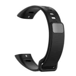   Pótszíj (egyedi méret, szilikon) FEKETE Huawei Band 2 Pro, Huawei Band 2, Honor Band 2, Honor Band 2 Pro