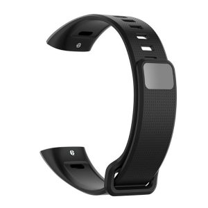 Pótszíj (egyedi méret, szilikon) FEKETE Huawei Band 2 Pro, Huawei Band 2, Honor Band 2, Honor Band 2 Pro