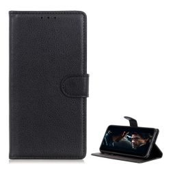   Tok álló, bőr hatású (FLIP, oldalra nyíló, asztali tartó funkció, prémium) FEKETE Samsung Galaxy Xcover Pro (SM-G715F) Xcover Pro EE