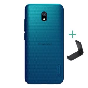 NILLKIN SUPER FROSTED műanyag telefonvédő (gumírozott, érdes felület + asztali tartó) SÖTÉTKÉK Xiaomi Redmi 8A