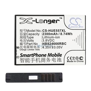 CAMERON SINO Li-Ion akku (3.8V/2300mAh, Huawei HB824666RBC kompatibilis) FEKETE