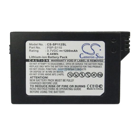 CAMERON SINO Li-Ion akku (3.7V/1200mAh, Sony PSP-S110 kompatibilis) FEKETE