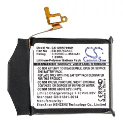   CAMERON SINO Li-Polymer akku (3.85V/350mAh, Samsung EB-BR760 kompatibilis) FEKETE Samsung Gear S3 Classic (SM-R770), Samsung Gear S3 Frontier (SM-R760)
