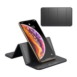   BASEUS autós tartó (műszerfalra, öntapadó, csúszásgátló, hajlítható, lemosható, 205x122mm) FEKETE 