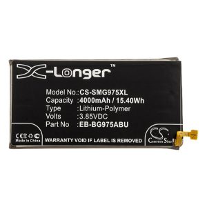 CAMERON SINO Li-Polymer akku (3.85V/4000mAh, Samsung EB-BG975ABU kompatibilis) FEKETE Samsung Galaxy S10 Plus (SM-G975)