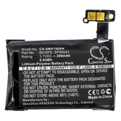   CAMERON SINO Li-Polymer akku (3.7V/250mAh, Samsung B030FE kompatibilis) FEKETE Samsung Galaxy Gear