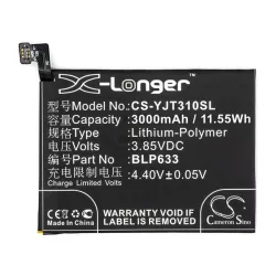   CAMERON SINO Li-Polymer akku (3.85V/3000mAh, OnePlus BLP633 kompatibilis) FEKETE 