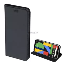   DUX DUCIS SKIN PRO tok álló, bőr hatású (FLIP, oldalra nyíló, bankkártya tartó, asztali tartó funkció) FEKETE Google Pixel 4 XL