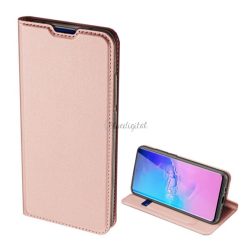   DUX DUCIS SKIN PRO tok álló, bőr hatású (FLIP, oldalra nyíló, bankkártya tartó, asztali tartó funkció) ROZÉARANY Samsung Galaxy S20 Ultra (SM-G988F), Samsung Galaxy S20 Ultra 5G (SM-G988B)