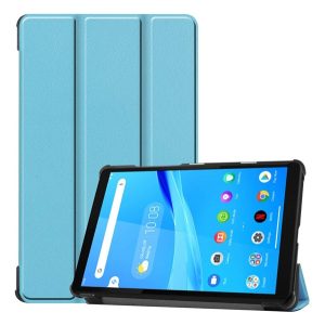 Tok álló, bőr hatású (FLIP, oldalra nyíló, TRIFOLD, asztali tartó) VILÁGOSKÉK Lenovo Tab M8 (TB-8505F) WIFI, Lenovo Tab M8 (TB-8505X) LTE