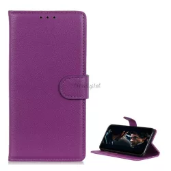   Tok álló, bőr hatású (FLIP, oldalra nyíló, asztali tartó funkció, prémium) LILA Samsung Galaxy S20 (SM-G980F), Samsung Galaxy S20 5G (SM-G981U)