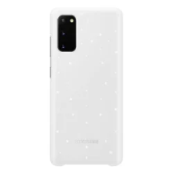   SAMSUNG műanyag telefonvédő (ultravékony, hívás és üzenetjelző funkció, LED világítás) FEHÉR Samsung Galaxy S20 (SM-G980F), Samsung Galaxy S20 5G (SM-G981U)