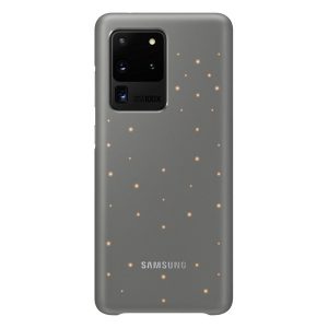 SAMSUNG műanyag telefonvédő (ultravékony, hívás és üzenetjelző funkció, LED világítás) SZÜRKE Samsung Galaxy S20 Ultra (SM-G988F), Samsung Galaxy S20 Ultra 5G (SM-G988B)