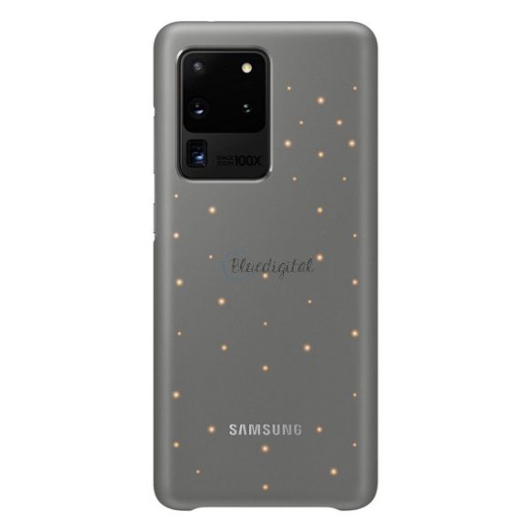 SAMSUNG műanyag telefonvédő (ultravékony, hívás és üzenetjelző funkció, LED világítás) SZÜRKE Samsung Galaxy S20 Ultra (SM-G988F), Samsung Galaxy S20 Ultra 5G (SM-G988B)