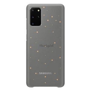 SAMSUNG műanyag telefonvédő (ultravékony, hívás és üzenetjelző funkció, LED világítás) SZÜRKE Samsung Galaxy S20 Plus (SM-G985F), Samsung Galaxy S20 Plus 5G (SM-G986)