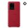 SAMSUNG műanyag telefonvédő (valódi bőr hátlap) PIROS Samsung Galaxy S20 Ultra (SM-G988F), Samsung Galaxy S20 Ultra 5G (SM-G988B)