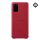 SAMSUNG műanyag telefonvédő (valódi bőr hátlap) PIROS Samsung Galaxy S20 Plus (SM-G985F), Samsung Galaxy S20 Plus 5G (SM-G986)
