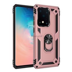   Defender műanyag telefonvédő (közepesen ütésálló, szilikon belső, telefontartó gyűrű, beépített fémlemez) ROZÉARANY Samsung Galaxy S20 Ultra (SM-G988F), Samsung Galaxy S20 Ultra 5G (SM