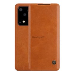   NILLKIN QIN tok álló, bőr hatású (FLIP, oldalra nyíló, bankkártya tartó) BARNA Samsung Galaxy S20 Ultra (SM-G988F), Samsung Galaxy S20 Ultra 5G (SM-G988B)