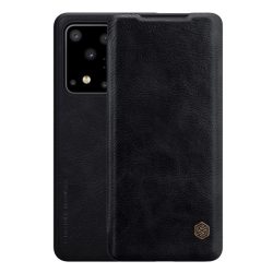   NILLKIN QIN tok álló, bőr hatású (FLIP, oldalra nyíló, bankkártya tartó) FEKETE Samsung Galaxy S20 Ultra (SM-G988F), Samsung Galaxy S20 Ultra 5G (SM-G988B)