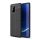 Szilikon telefonvédő (közepesen ütésálló, bőr hatású, varrás minta) FEKETE Samsung Galaxy S10 Lite (SM-G770F) 
