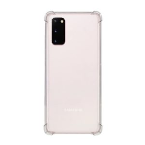 Szilikon telefonvédő (közepesen ütésálló, légpárnás sarok) ÁTLÁTSZÓ Samsung Galaxy S20 (SM-G980F), Samsung Galaxy S20 5G (SM-G981U)