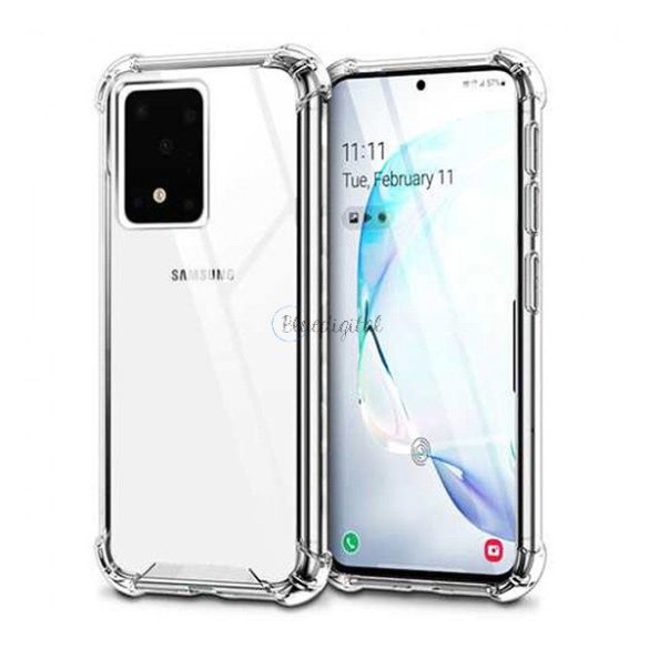 Szilikon telefonvédő (közepesen ütésálló, légpárnás sarok) ÁTLÁTSZÓ Samsung Galaxy S20 Ultra (SM-G988F), Samsung Galaxy S20 Ultra 5G (SM-G988B)