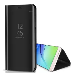   Tok álló (aktív FLIP, oldalra nyíló, asztali tartó funkció, tükrös felület, Mirror View Case) FEKETE Samsung Galaxy S20 (SM-G980F), Samsung Galaxy S20 5G (SM-G981U)