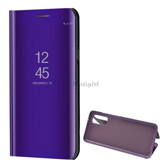 Tok álló (aktív FLIP, oldalra nyíló, asztali tartó funkció, tükrös felület, Mirror View Case) LILA Samsung Galaxy S20 (SM-G980F), Samsung Galaxy S20 5G (SM-G981U)