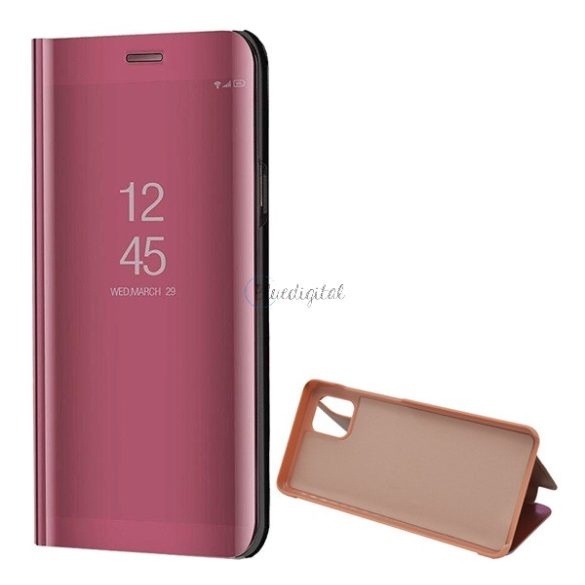 Tok álló (aktív FLIP, oldalra nyíló, asztali tartó funkció, tükrös felület, Mirror View Case) ROZÉARANY Samsung Galaxy Note 10 Lite (SM-N770F)