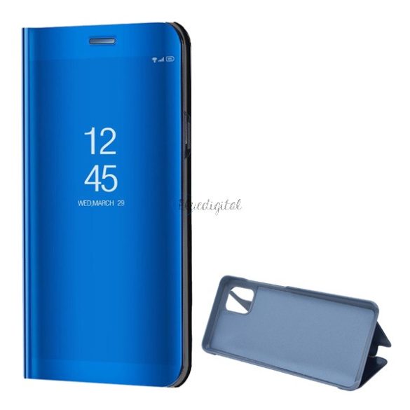Tok álló (aktív FLIP, oldalra nyíló, asztali tartó funkció, tükrös felület, Mirror View Case) KÉK Samsung Galaxy Note 10 Lite (SM-N770F)