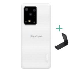   NILLKIN SUPER FROSTED műanyag telefonvédő (gumírozott, érdes felület + asztali tartó) FEHÉR Samsung Galaxy S20 Ultra (SM-G988F), Samsung Galaxy S20 Ultra 5G (SM-G988B)