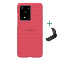   NILLKIN SUPER FROSTED műanyag telefonvédő (gumírozott, érdes felület + asztali tartó) PIROS Samsung Galaxy S20 Ultra (SM-G988F), Samsung Galaxy S20 Ultra 5G (SM-G988B)
