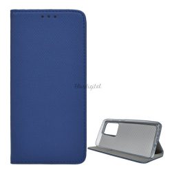   Tok álló, bőr hatású (FLIP, oldalra nyíló, asztali tartó funkció, rombusz minta) SÖTÉTKÉK Samsung Galaxy S20 Ultra (SM-G988F), Samsung Galaxy S20 Ultra 5G (SM-G988B)