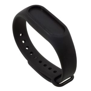 Szilikon keret (egyedi méret, szilikon szíj) FEKETE Xiaomi MI Band 2