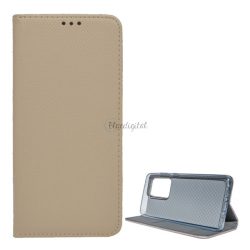   Tok álló, bőr hatású (FLIP, oldalra nyíló, asztali tartó funkció, rombusz minta) ARANY Samsung Galaxy S20 Ultra (SM-G988F), Samsung Galaxy S20 Ultra 5G (SM-G988B)