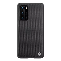   NILLKIN TEXTURED műanyag telefonvédő (érdes felület, közepesen ütésálló, szilikon keret, 3D minta) FEKETE Huawei P40