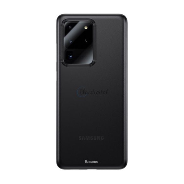 BASEUS WING műanyag telefonvédő (0.4mm, polipropilén, ultravékony) FEKETE Samsung Galaxy S20 Ultra (SM-G988F), Samsung Galaxy S20 Ultra 5G (SM-G988B)