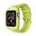 Pótszíj (egyedi méret, szilikon, ütésálló keret) VILÁGOSZÖLD Apple Watch Series 1 38mm, Apple Watch Series 2 38mm, Apple Watch Series 3 38mm