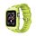 Pótszíj (egyedi méret, szilikon, ütésálló keret) ZÖLD Apple Watch Series 2 38mm, Apple Watch Series 3 38mm, Apple Watch Series 1 38mm