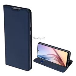   DUX DUCIS SKIN PRO tok álló, bőr hatású (FLIP, oldalra nyíló, bankkártya tartó, asztali tartó funkció) SÖTÉTKÉK Samsung Galaxy A21 (SM-A210F)