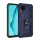 Defender műanyag telefonvédő (közepesen ütésálló, szilikon belső, telefontartó gyűrű, beépített fémlemez) SÖTÉTKÉK Huawei P40 Lite 4G / Nova 6 SE