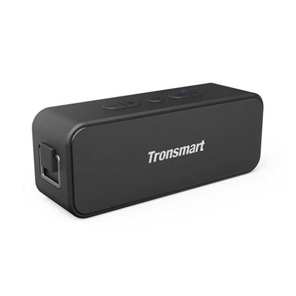 TRONSMART ELEMENT T2 PLUS bluetooth hordozható hangszóró (v5.0, Type-C csatlakozó, AUX kimenet, vízálló, 20W) FEKETE