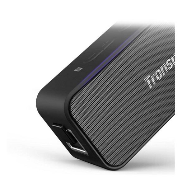 TRONSMART ELEMENT T2 PLUS bluetooth hordozható hangszóró (v5.0, Type-C csatlakozó, AUX kimenet, vízálló, 20W) FEKETE