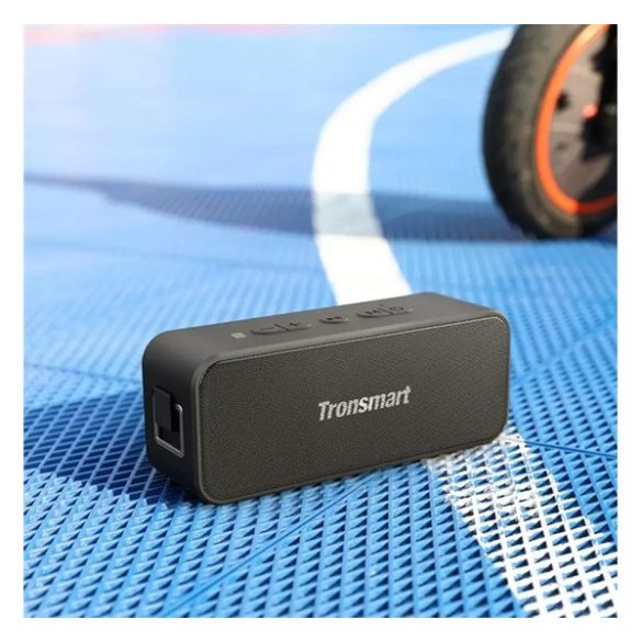 TRONSMART ELEMENT T2 PLUS bluetooth hordozható hangszóró (v5.0, Type-C csatlakozó, AUX kimenet, vízálló, 20W) FEKETE