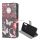 Tok álló, bőr hatású (FLIP, oldalra nyíló, asztali tartó funkció, pillangó, virág minta) FEKETE Huawei P40 Lite E / Y7p