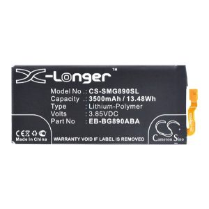 CAMERON SINO Li-Polymer akku (3.85V/3500mAh, Samsung EB-BG890ABA kompatibilis) FEKETE Samsung Galaxy S6 Active (SM-G890)