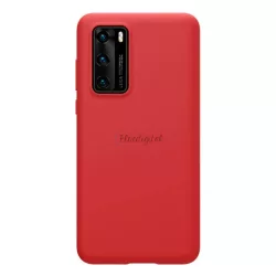   NILLKIN FLEX PURE szilikon telefonvédő (ultravékony, környezetbarát, mikrofiber plüss belső, matt) PIROS Huawei P40