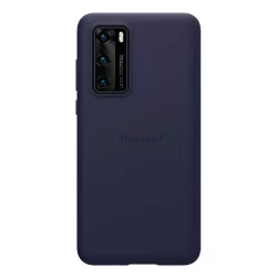   NILLKIN FLEX PURE szilikon telefonvédő (ultravékony, környezetbarát, mikrofiber plüss belső, matt) SÖTÉTKÉK Huawei P40